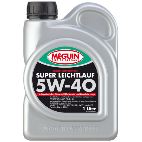 Синтетическое моторное масло Megol Motorenoel Super Leichtlauf 5W-40 - 1 л